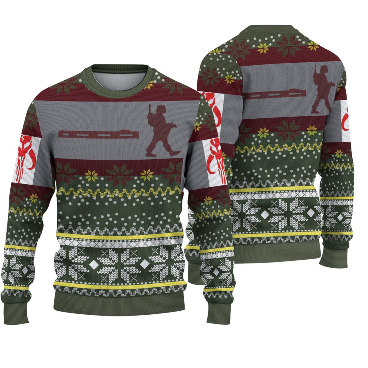 Star Wars Boba Fett Nordi Ugly Christmas Sweater Adult 3D Funny Matching for family