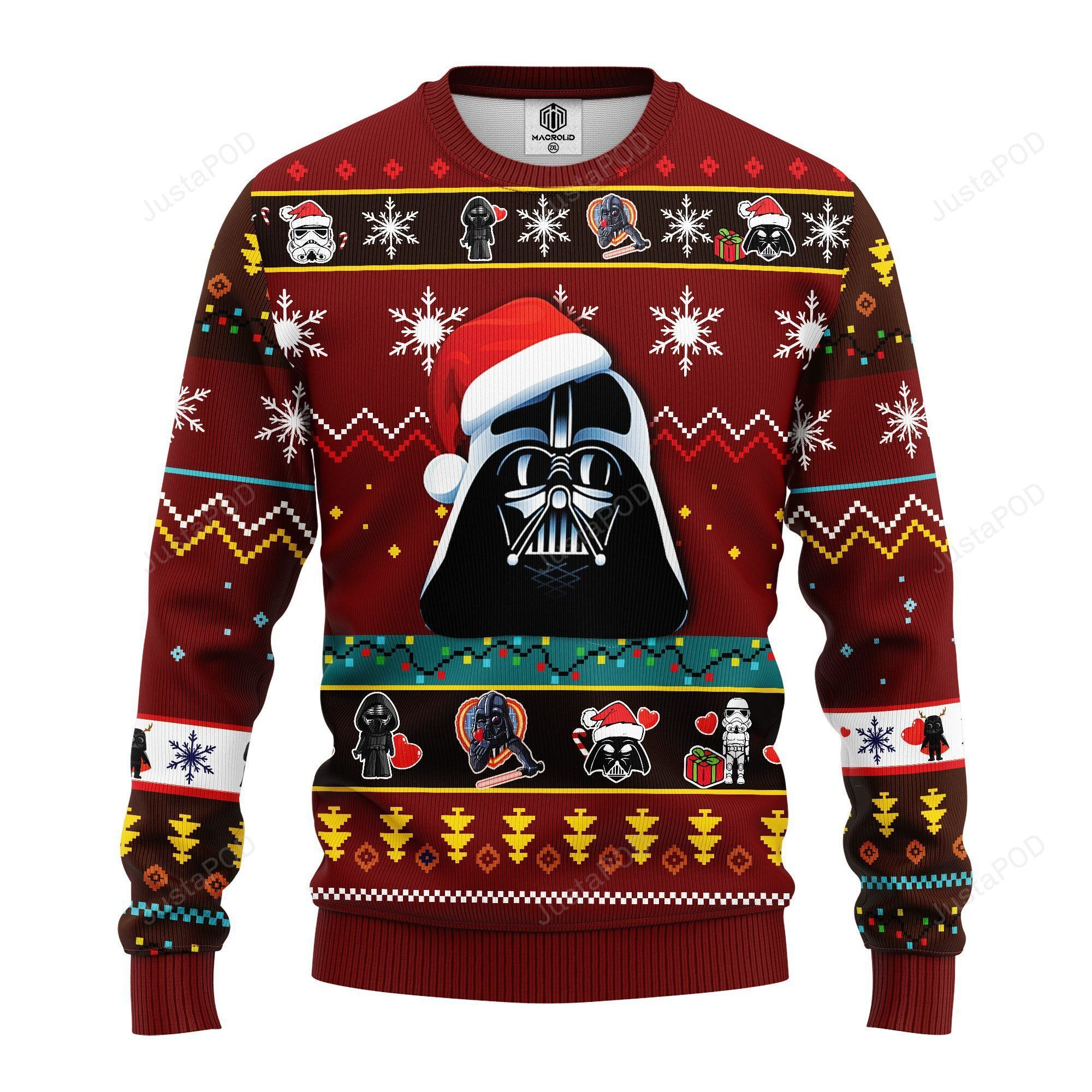 Star Wars Dark Vader Ugly Christmas Sweater Adult 3D Funny Matching for family