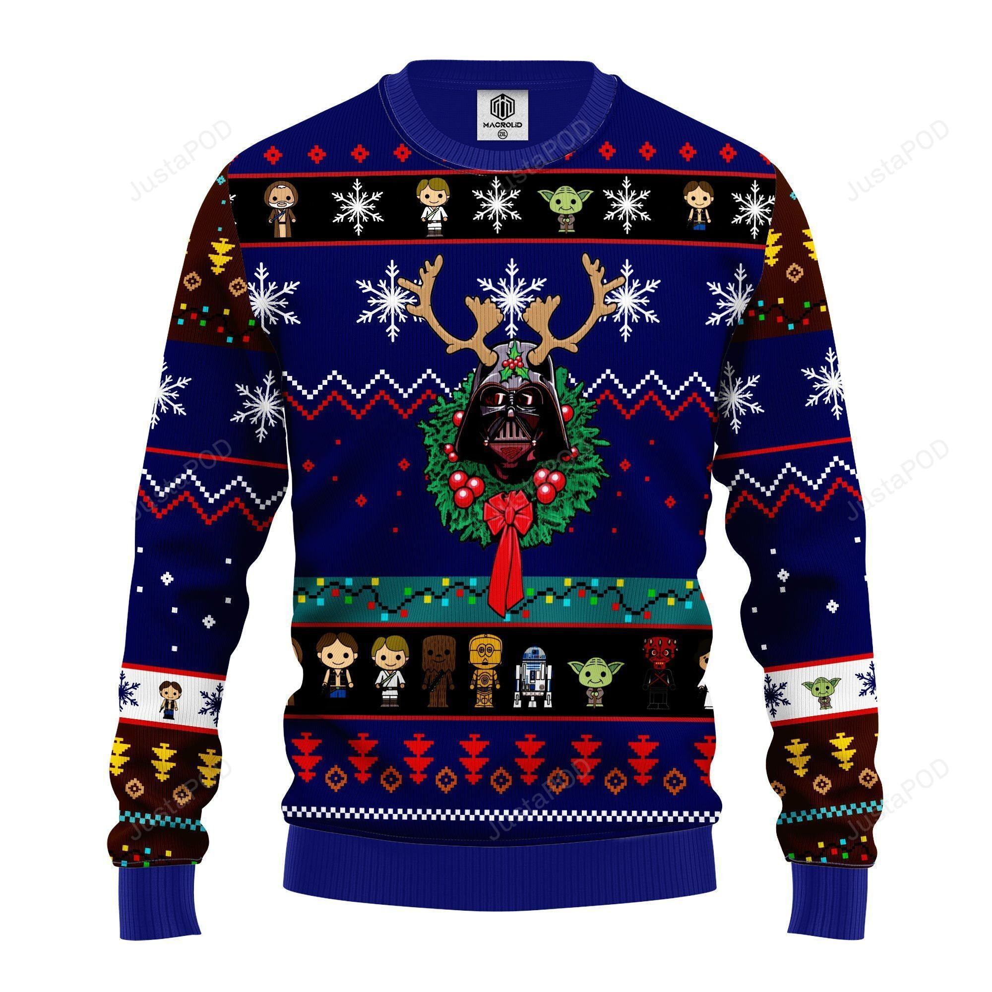 Star Wars Darth Vader Ugly Christmas Sweater Adult 3D Funny Matching for family