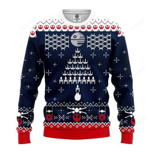 Star Wars Fight Ship Christmas For Unisex Ugly Christmas Sweater Adult 3D Funny Matching for family