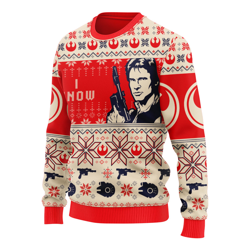 Star Wars Han & Leia Couples Ugly Christmas Sweater Adult 3D Funny Matching for family - Image 4