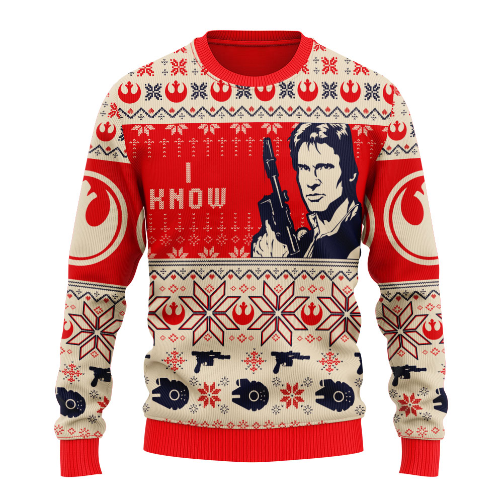Star Wars Han & Leia Couples Ugly Christmas Sweater Adult 3D Funny Matching for family - Image 2