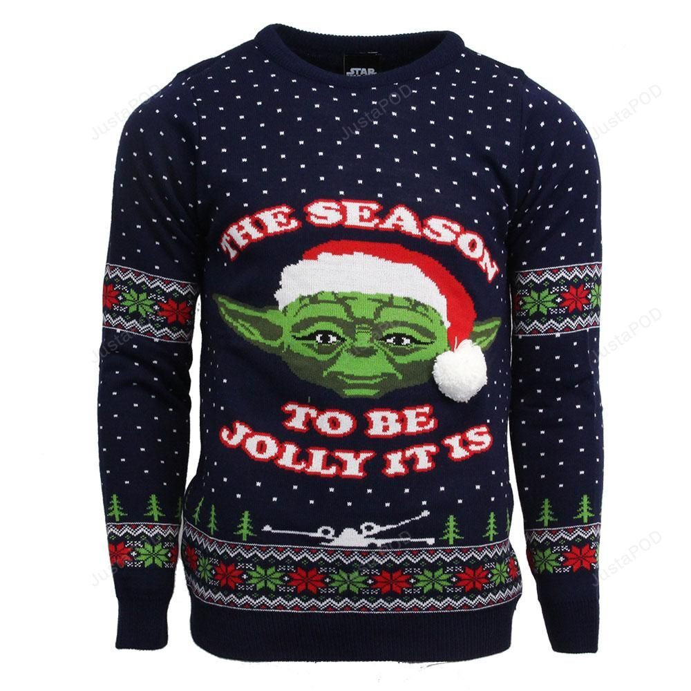 Star Wars Master Yoda The Season To Be Jolly It Is Ugly Christmas Sweater Adult 3D Funny Matching for family