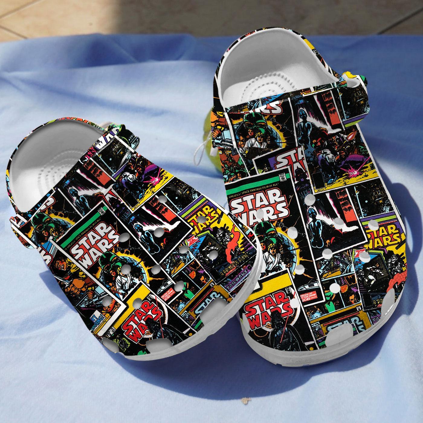 Star Wars Movie Crocs Crocband Clogs Shoes Comfortable For Men Women and Kids