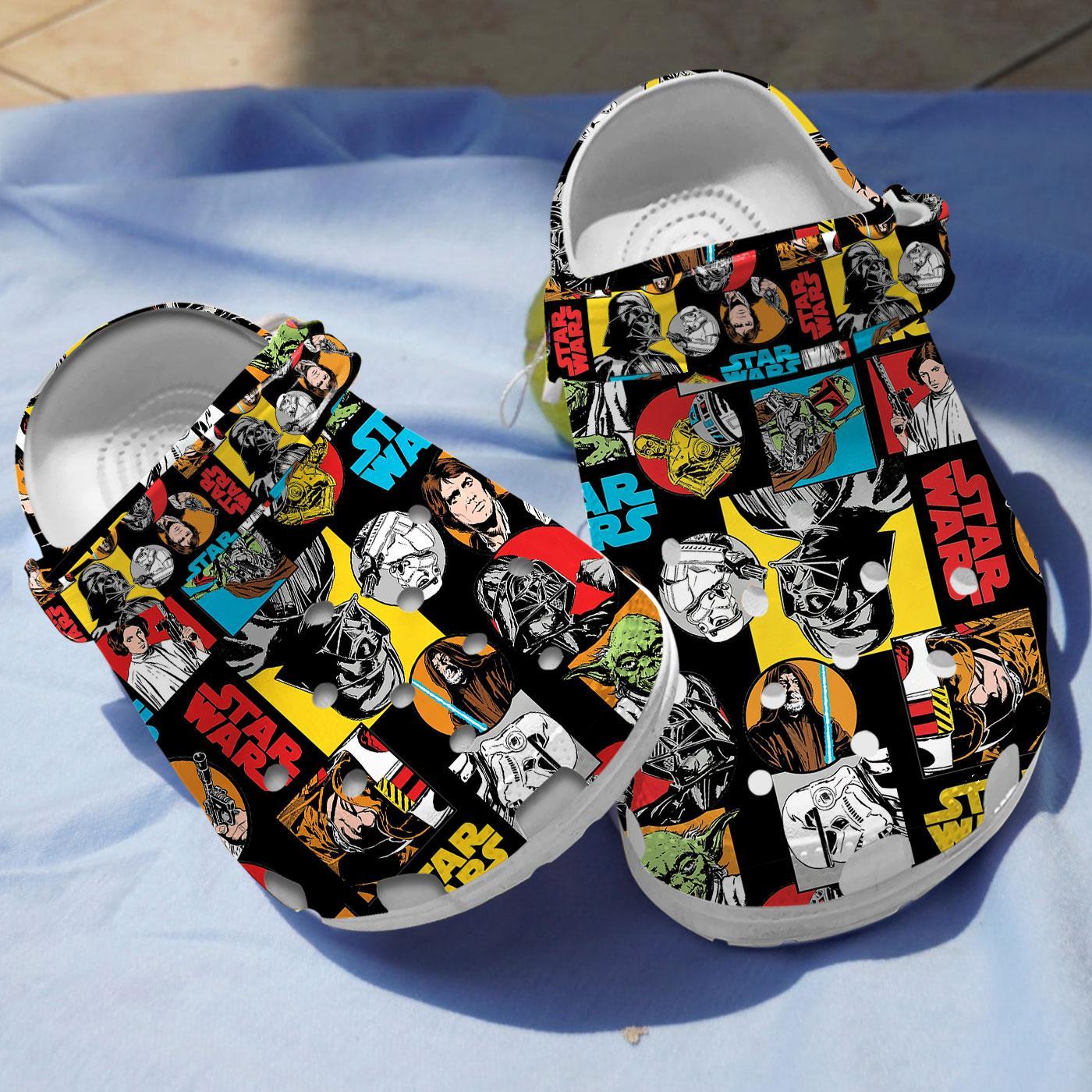 Star Wars Movie Crocs Crocband Clogs Shoes Comfortable For Men Women and Kids