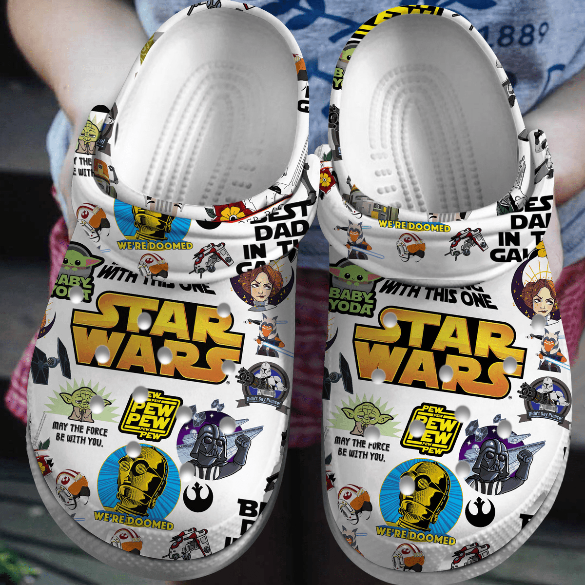 Star Wars Movie Crocs Crocband Clogs Shoes Comfortable For Men Women and Kids