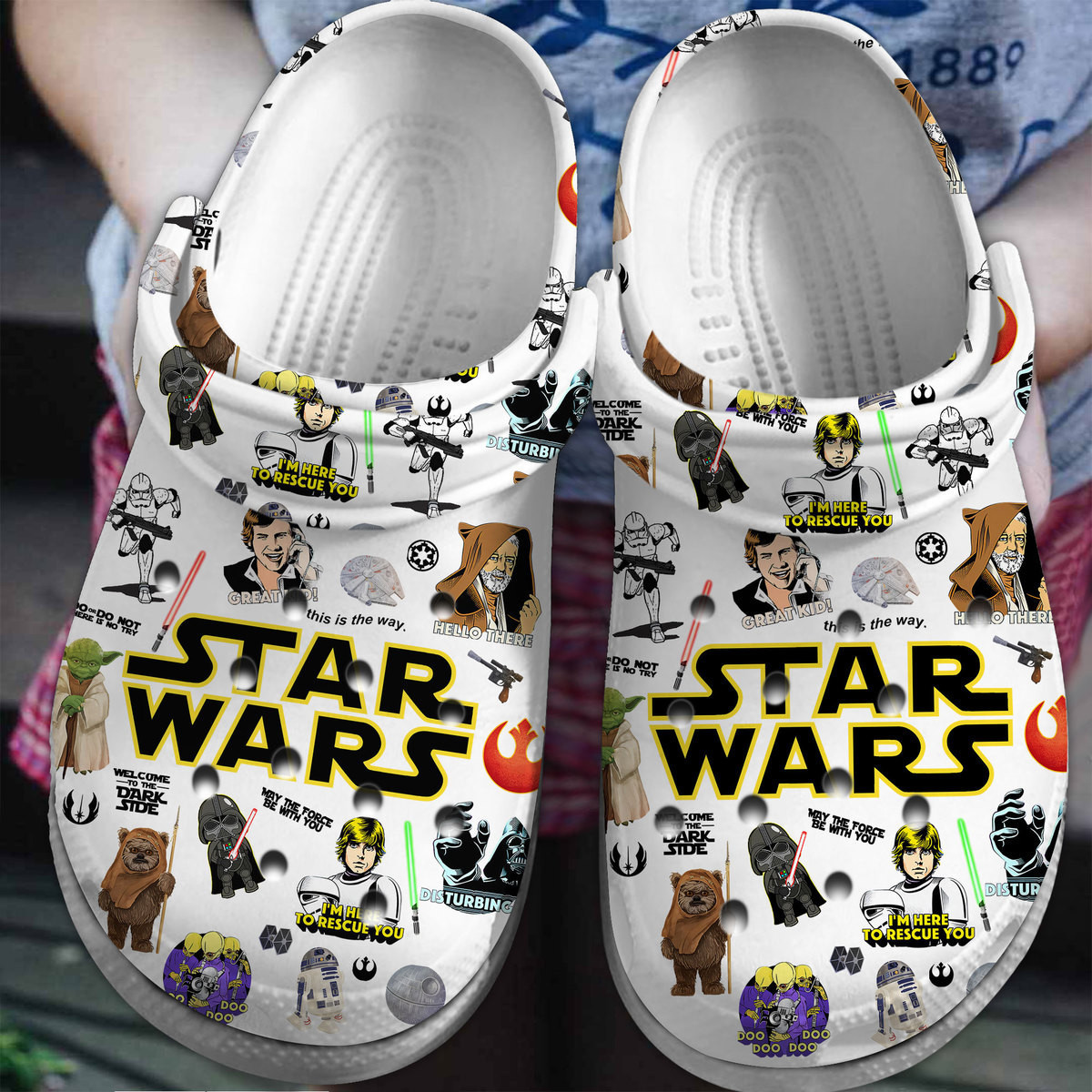 Star Wars Movie Crocs Crocband Clogs Shoes Comfortable For Men Women and Kids