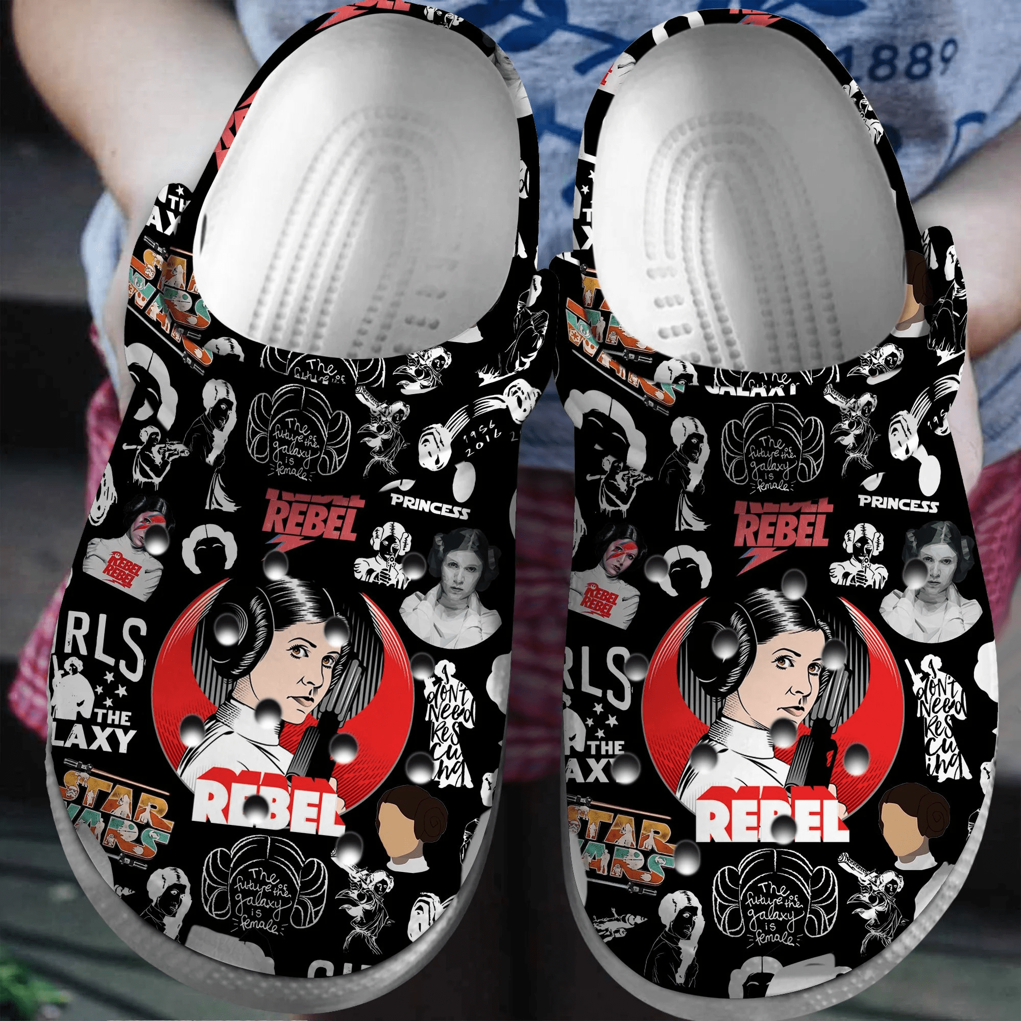 Star Wars Movie leia Mother Day Crocs Crocband Clogs Shoes Comfortable For Men Women and Kids