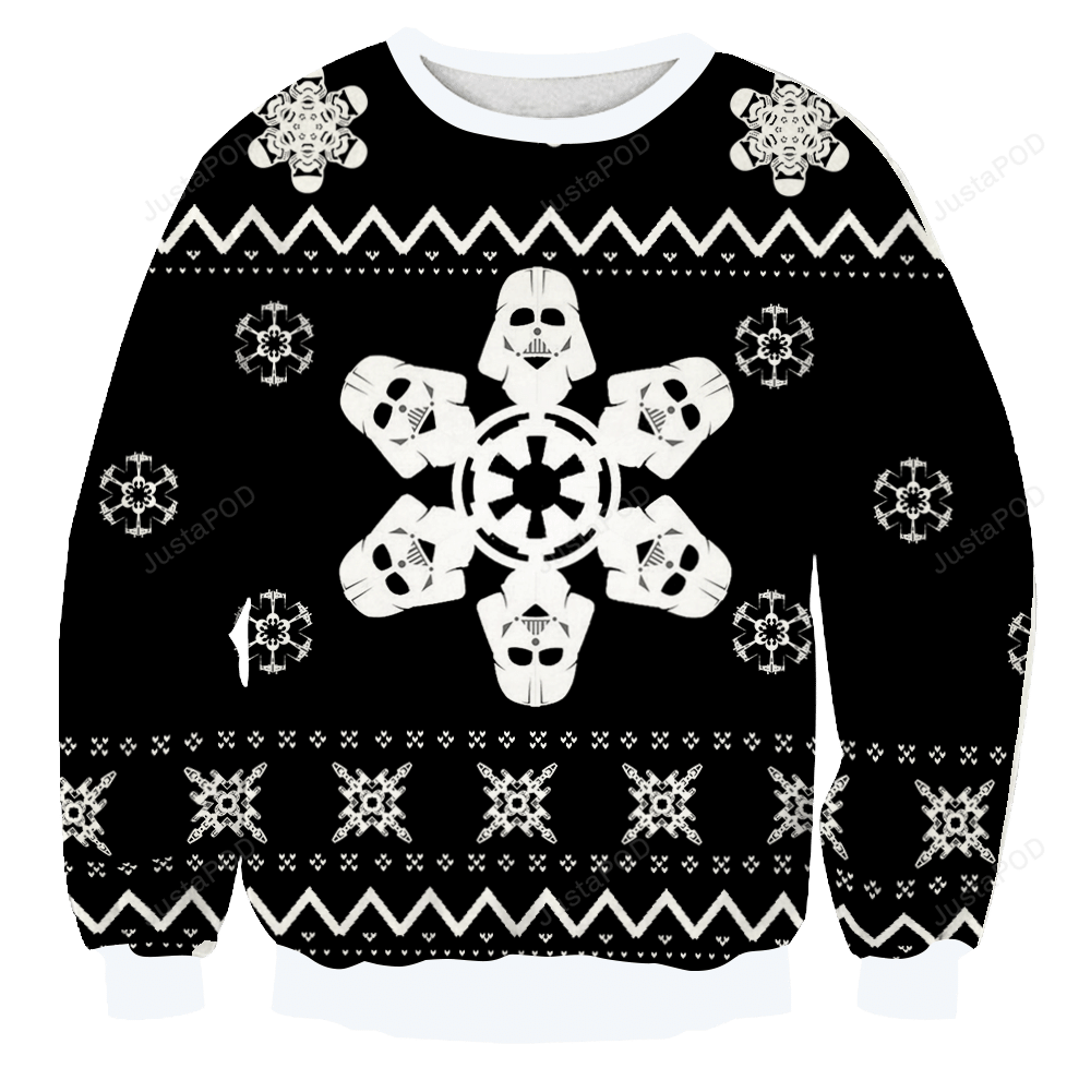 Star Wars Snow Flake Ugly Christmas Sweater Adult 3D Funny Matching for family - Image 3