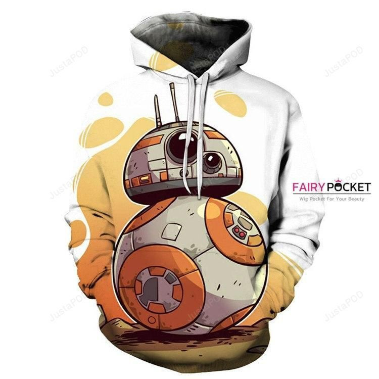 Star Wars The Force Awakens BB-8 3D All Over Print Hoodie, Zip Hoodie