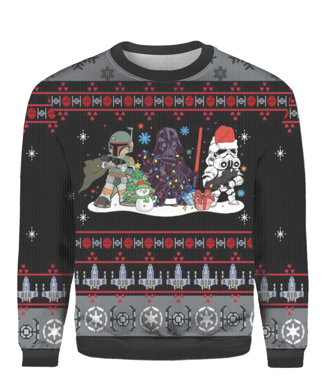 Star Wars Ugly Christmas Sweater Adult 3D Funny Matching for family - Image 2