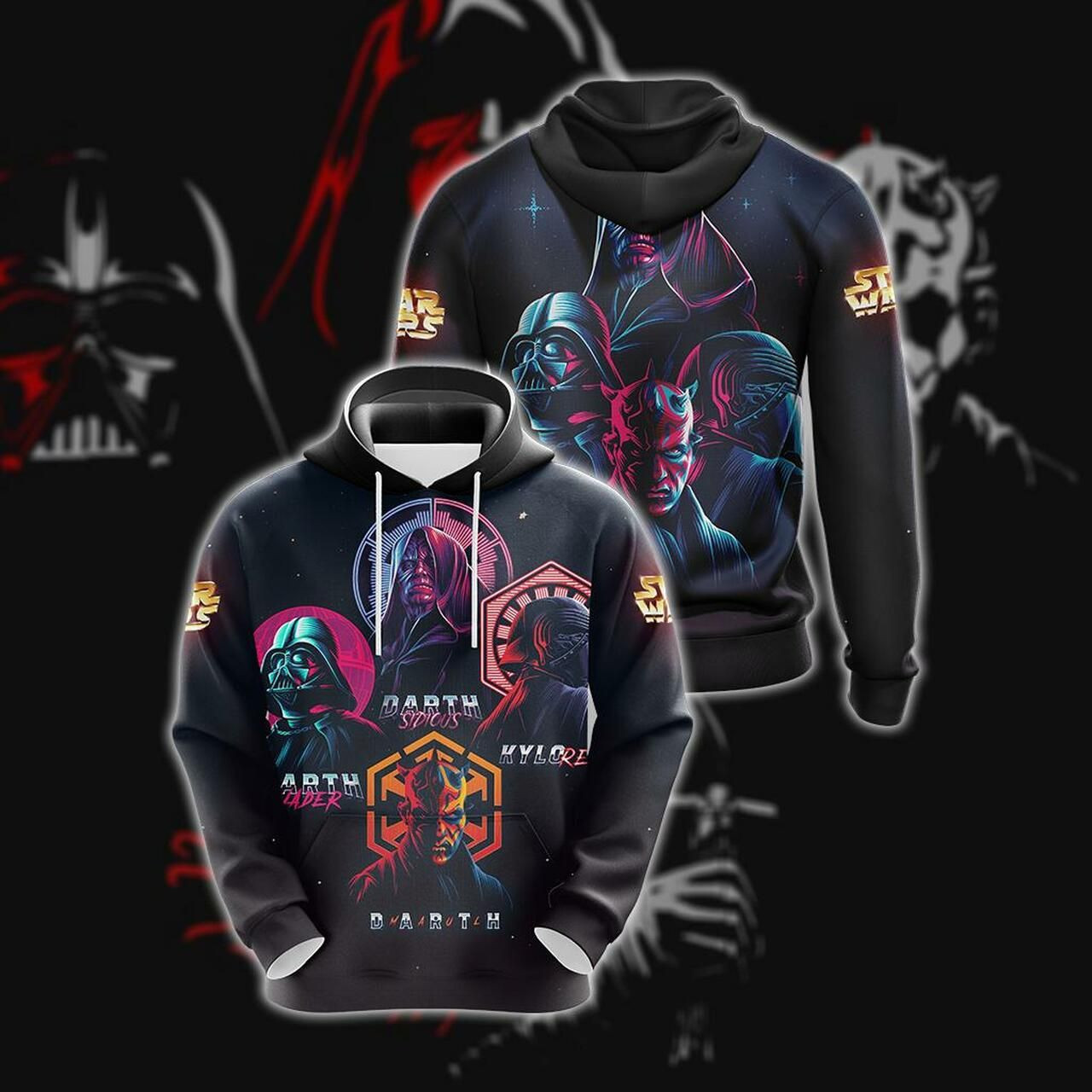 Star Wars - Villains Unisex 3D All Over Print Hoodie, Zip Hoodie