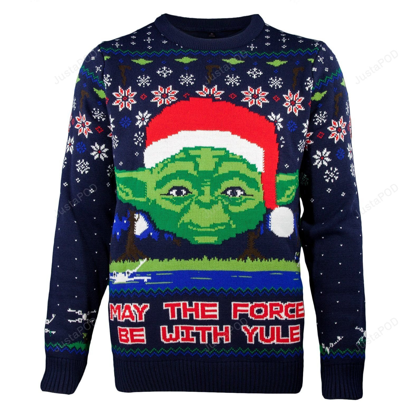 Star Wars Yoda Ugly Christmas Sweater Adult 3D Funny Matching for family