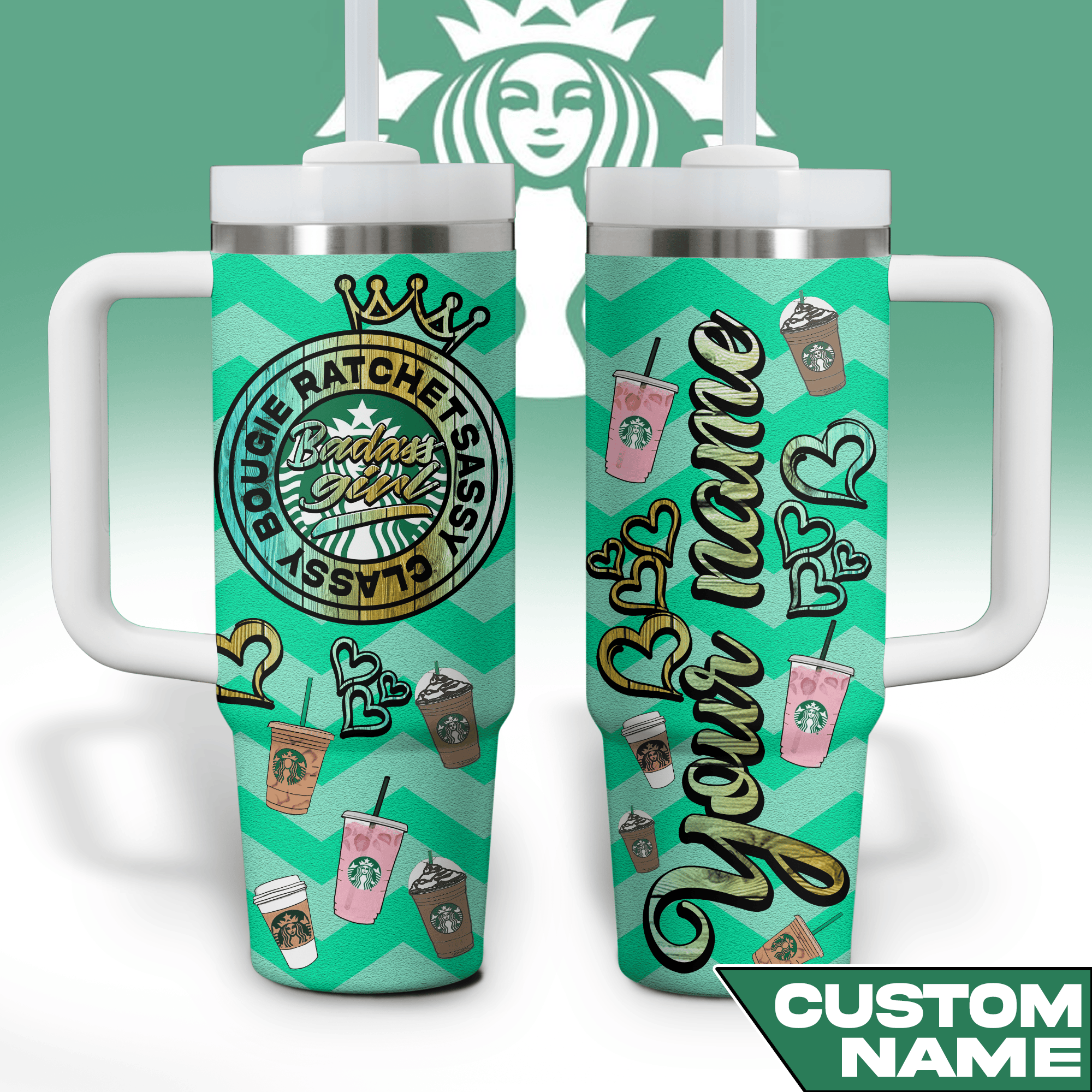 Starbucks Coffee Custom Stanley Cup 40 oz 30 oz Tumbler With HandleTVC2301521