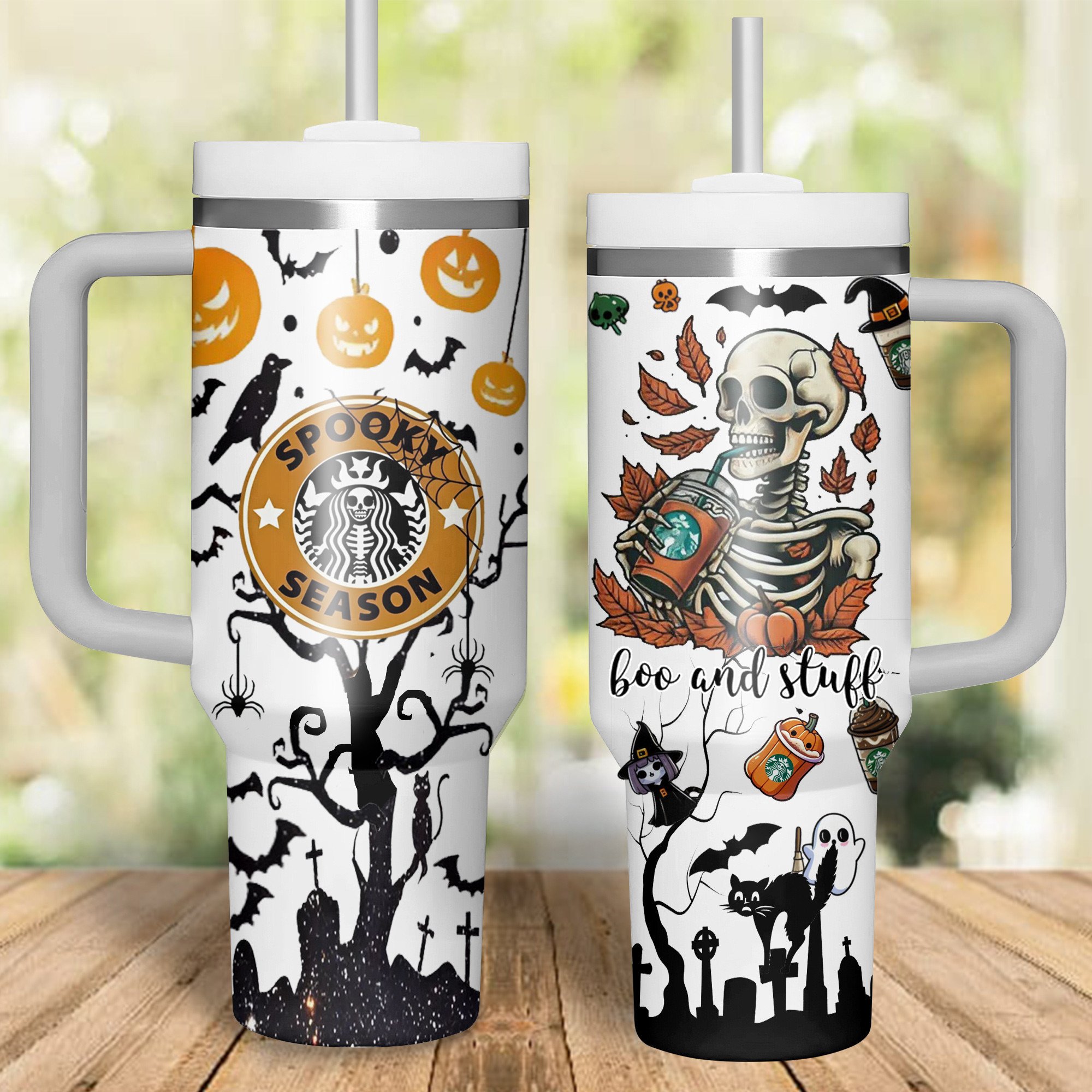 Starbucks Coffee Skull Custom Stanley Cup 40 oz 30 oz Tumbler With HandleTVC2301508