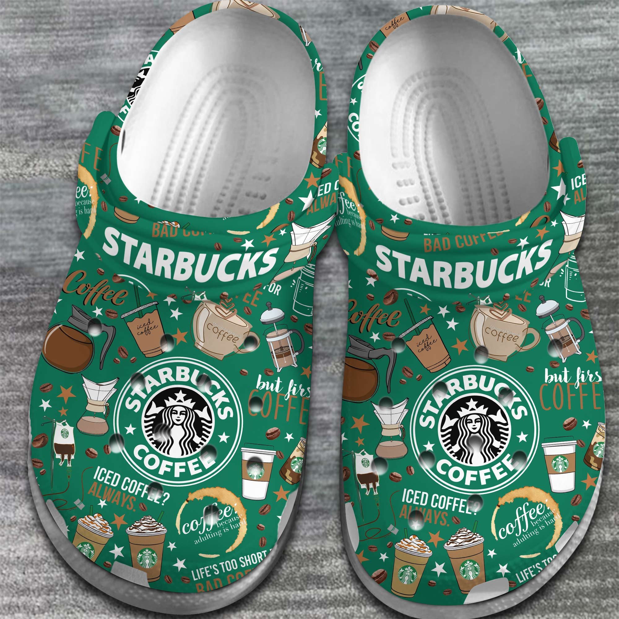 Starbucks Crocs Crocband Clogs Shoes Comfortable For Men Women and Kids - Image 2