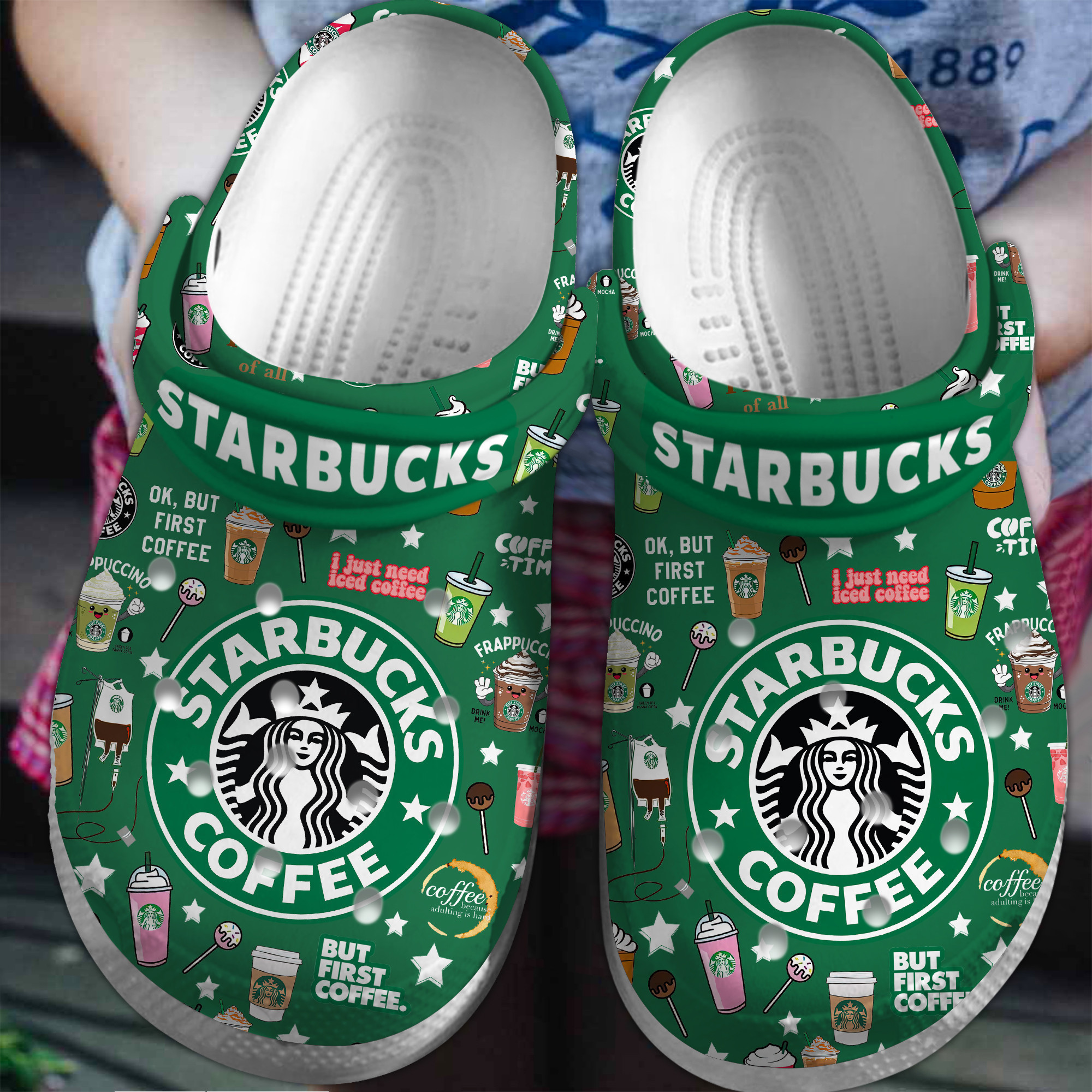 Starbucks Crocs Crocband Clogs Shoes Comfortable For Men Women and Kids