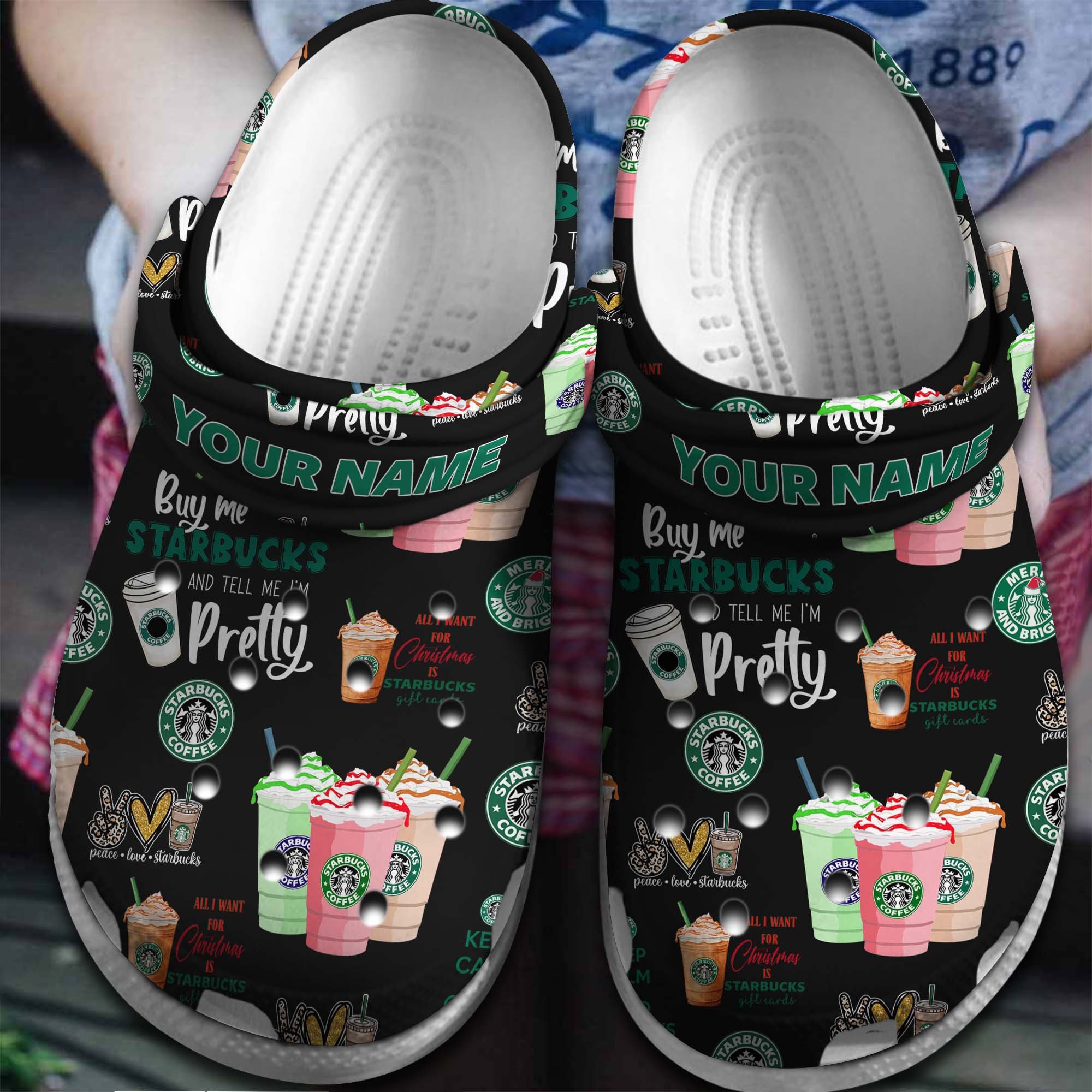 Starbucks Crocs Crocband Clogs Shoes Comfortable For Men Women and Kids