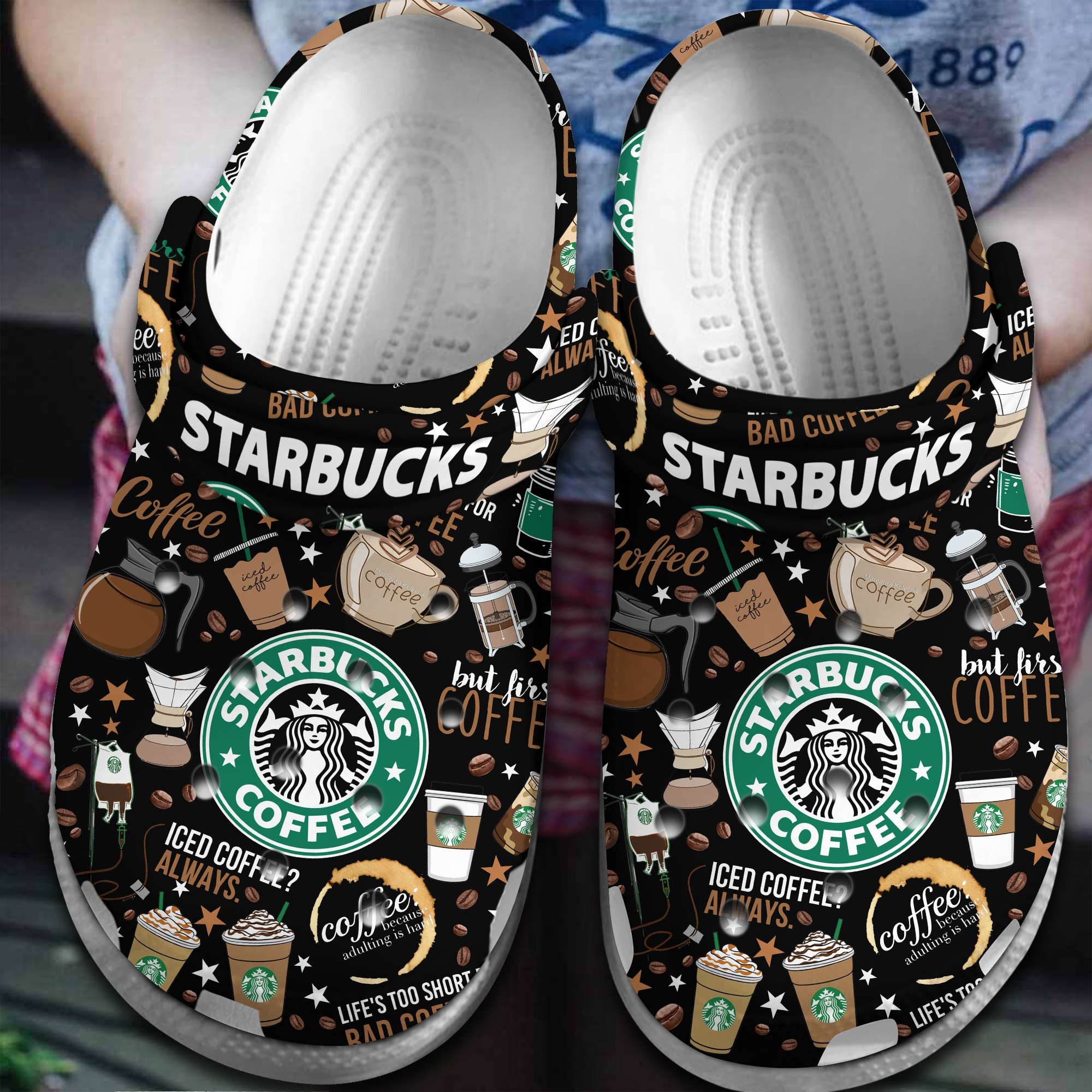 Starbucks Crocs Crocband Clogs Shoes Comfortable For Men Women and Kids