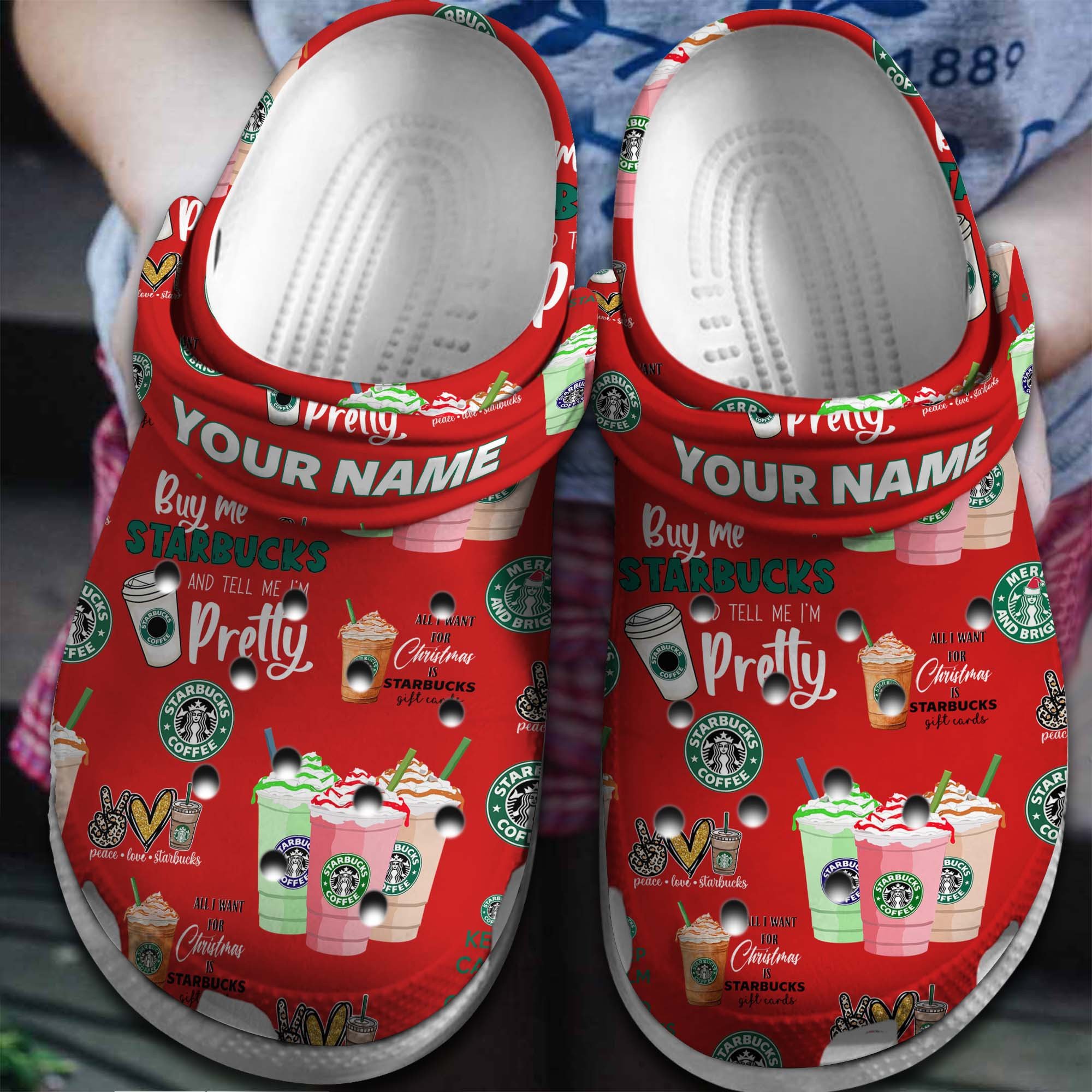 Starbucks Crocs Crocband Clogs Shoes Comfortable For Men Women and Kids