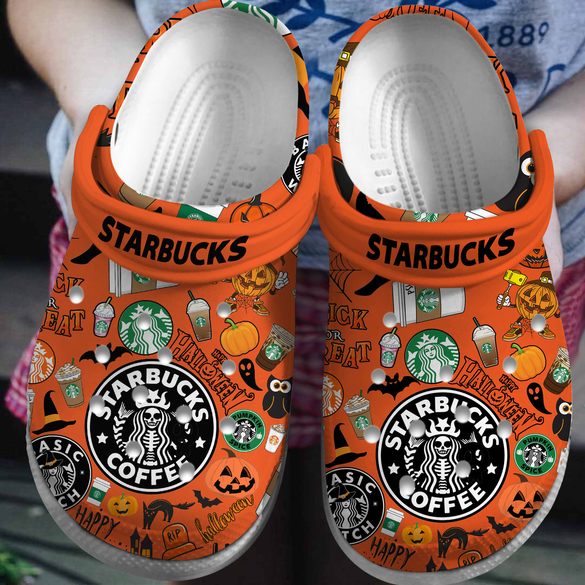 Starbucks Drink Crocs Crocband Clogs Shoes Comfortable For Men Women and Kids