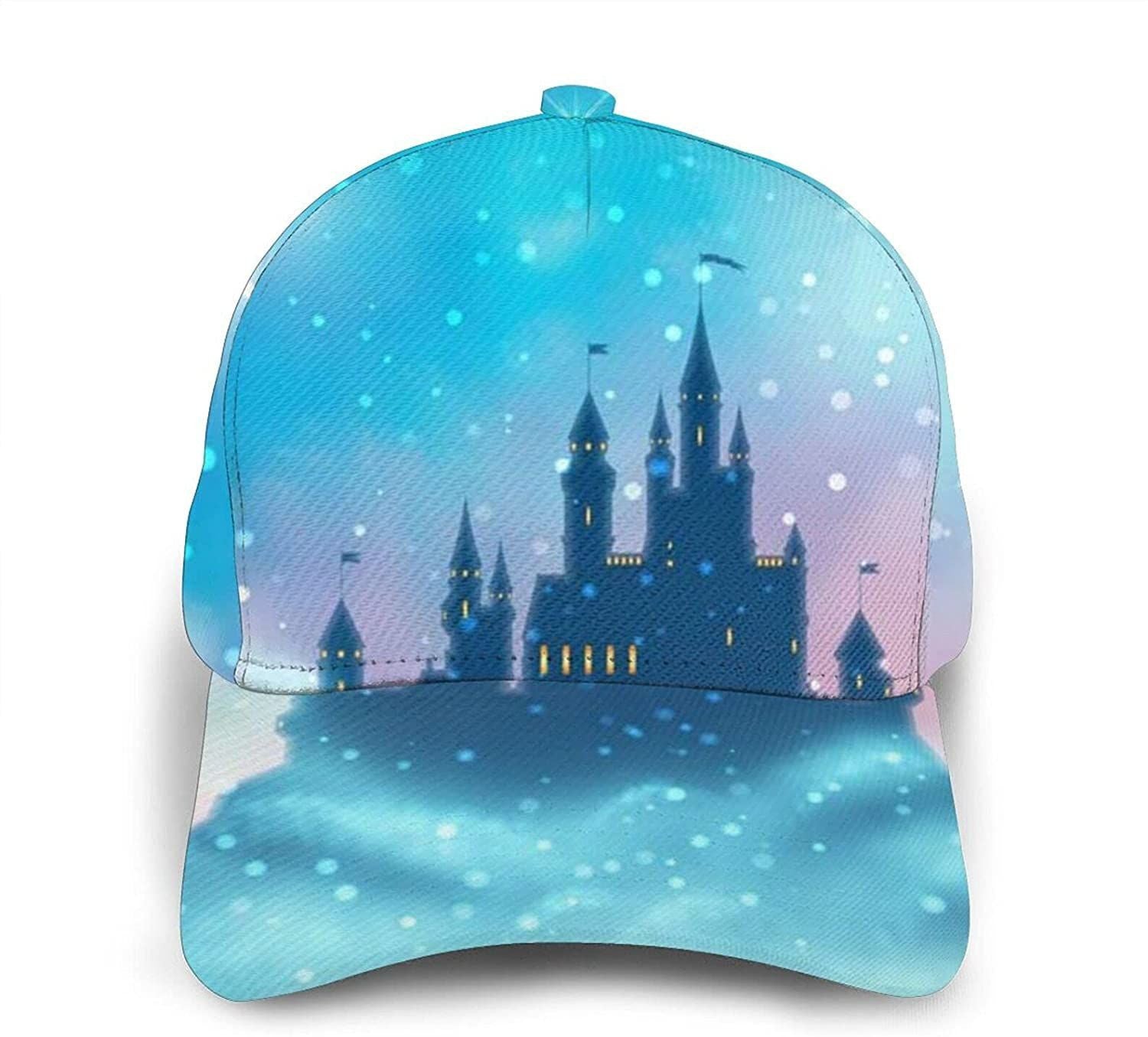 Starlight Castle Print Classic Baseball 3D Cap Adjustable Twill Sports Dad Hats for Unisex Trucker Hats Custom Hats Gifts For Men & Women