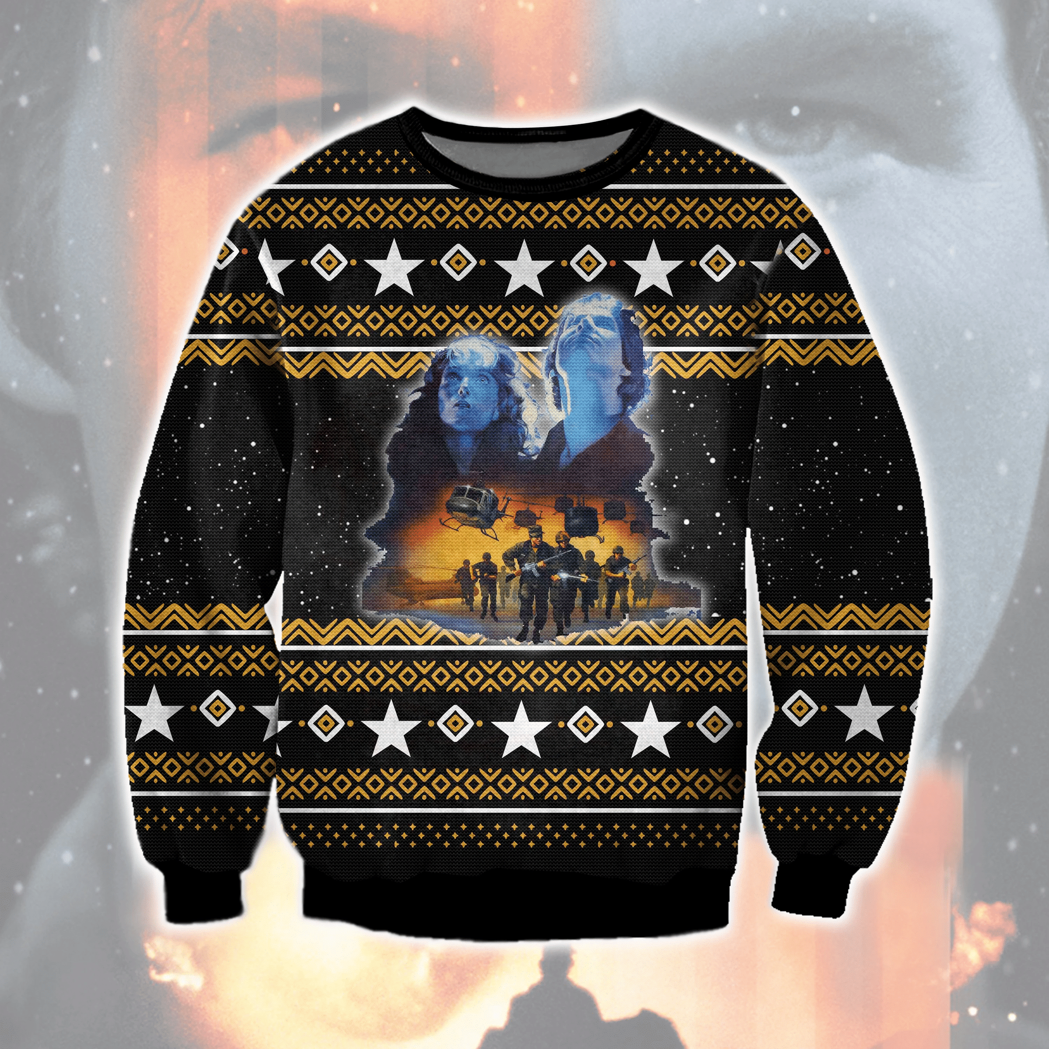 Starman Ugly Christmas Sweater Adult 3D Funny Matching for family