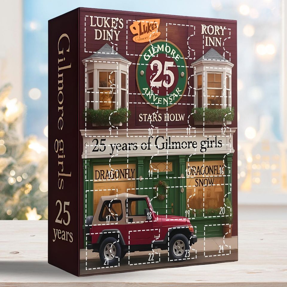 Stars Hollow Town Advent Calendar, Coffee Lover Countdown Box, Calendar Acrylic 2D Flat Dragonfly Inn Decor, Television Fan Surprise - Image 6
