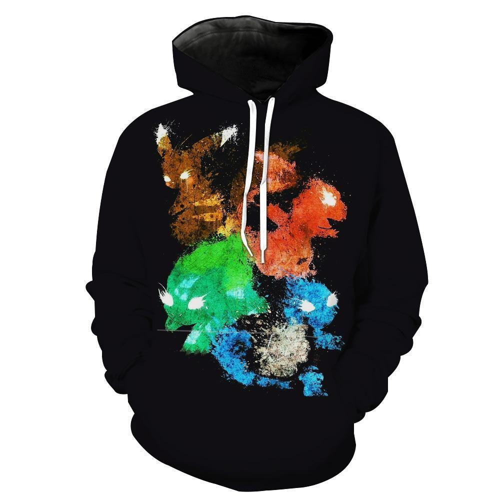 Starter Pokemon 3D All Over Print Hoodie, Zip Hoodie