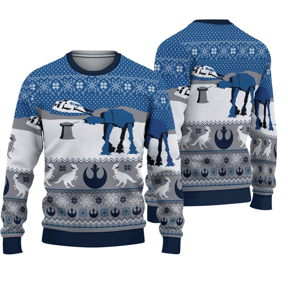 Starwars AT-AT Walker Ugly Christmas Sweater, Starwars Christmas