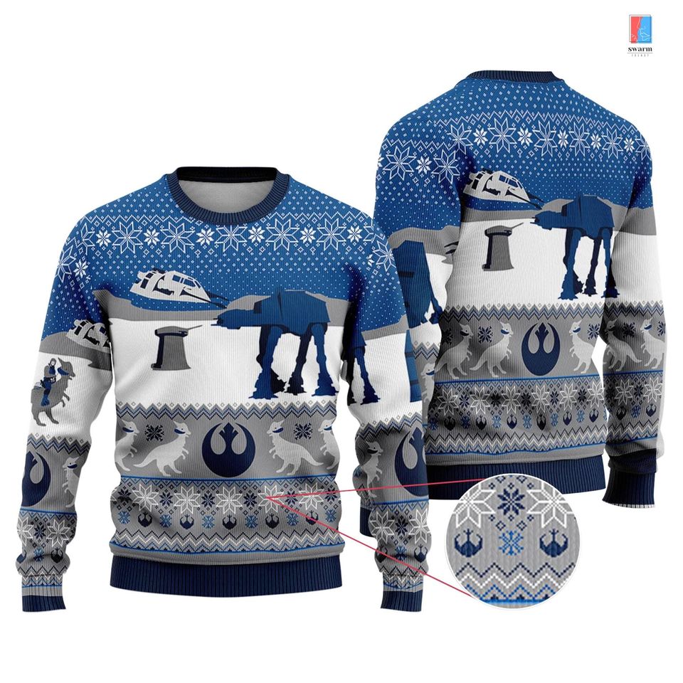 Starwars AT-AT Walker Ugly Christmas Sweater, Starwars Christmas