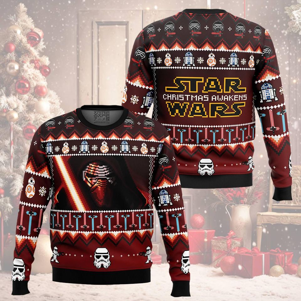 Starwars Christmas Awakens Ugly Christmas Sweater, Starwars Holiday Gift