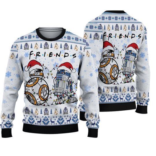 Starwars Christmas Ugly Sweater, R2D2 Christmas Ugly Sweater, Bb8 Holiday Sweater - Image 3