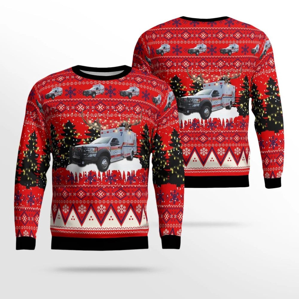 Statesboro Georgia Bulloch County EMS AOP Ugly Sweater Unisex Christmas Gift