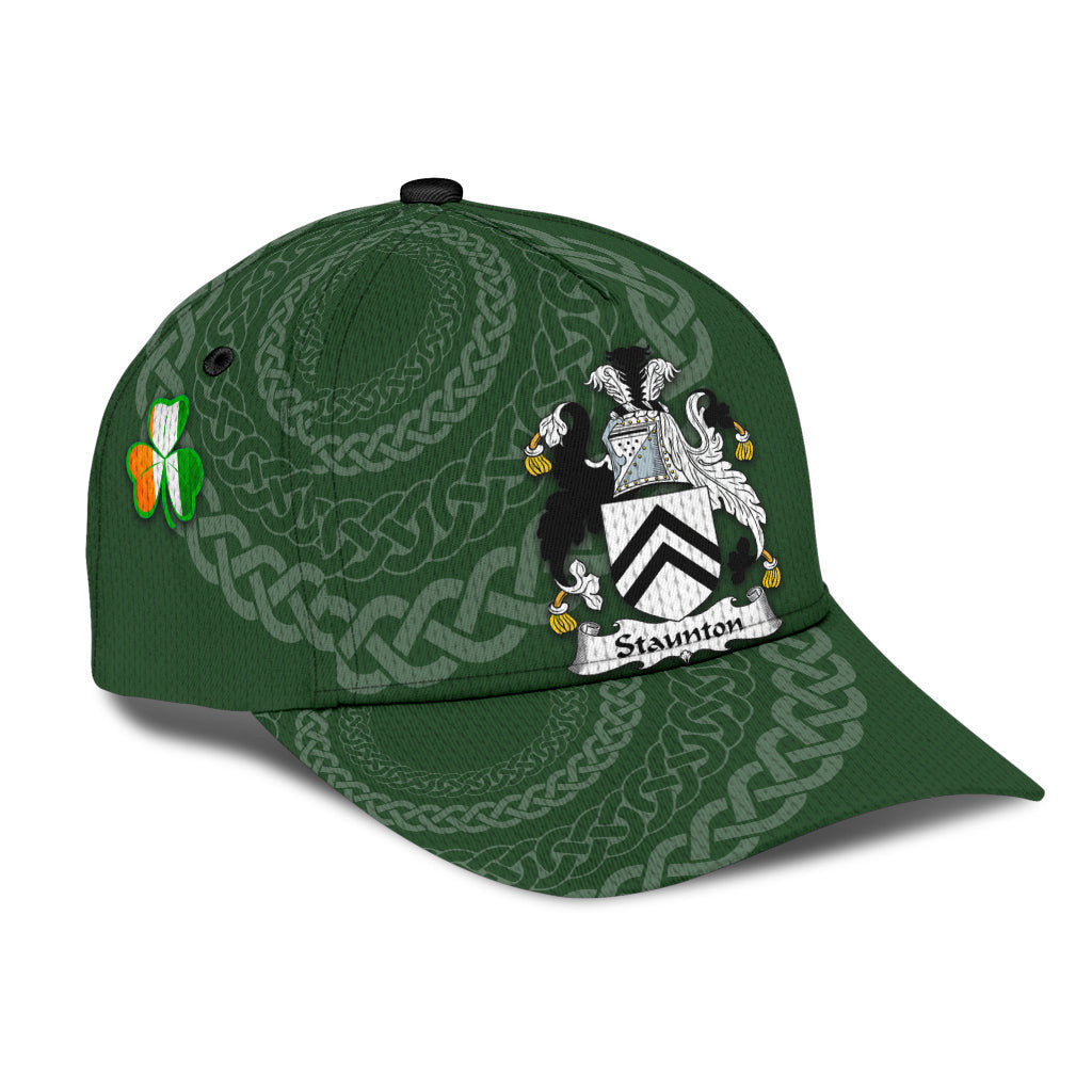 Staunton Coat Of Arms - Irish Family Crest St Patrick's Day Hat Classic Cap Trucker Hats Custom Hats Gifts For Men & Women