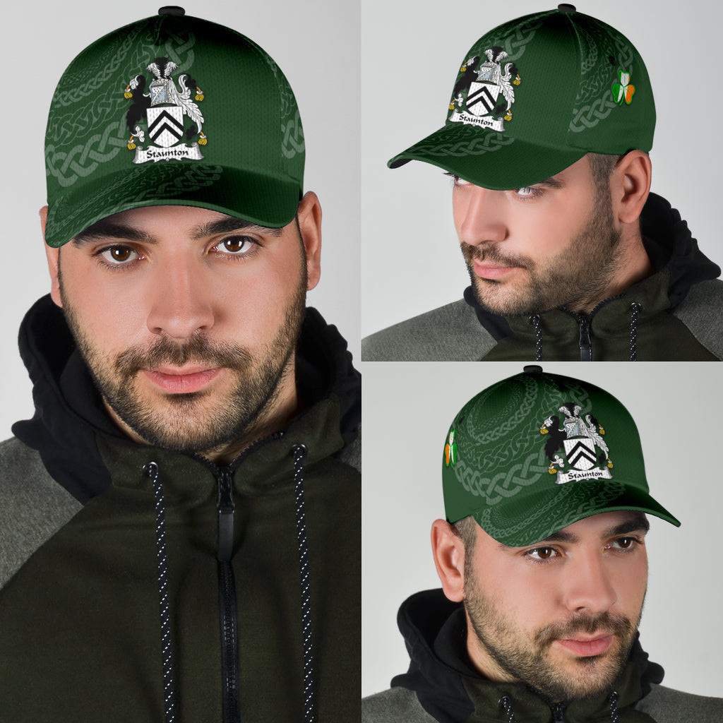 Staunton Coat Of Arms - Irish Family Crest St Patrick's Day Hat Classic Cap Trucker Hats Custom Hats Gifts For Men & Women