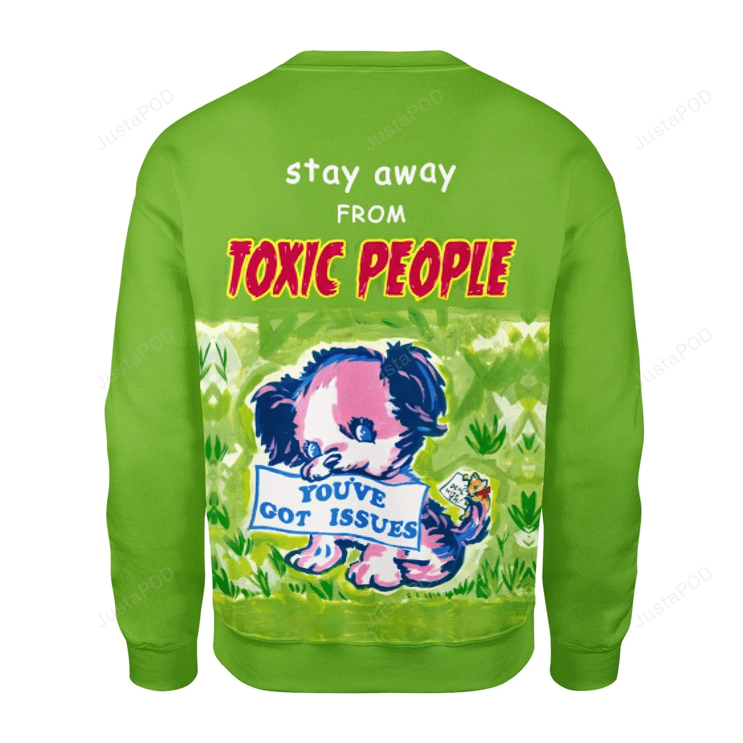 Stay Away From Toxic People Ugly Christmas Sweater Adult 3D Funny Matching for family - Image 2