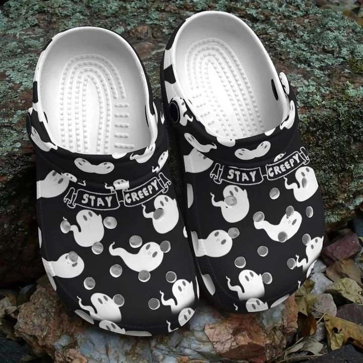 Stay Creepy Haloween Crocband Clogs Shoes