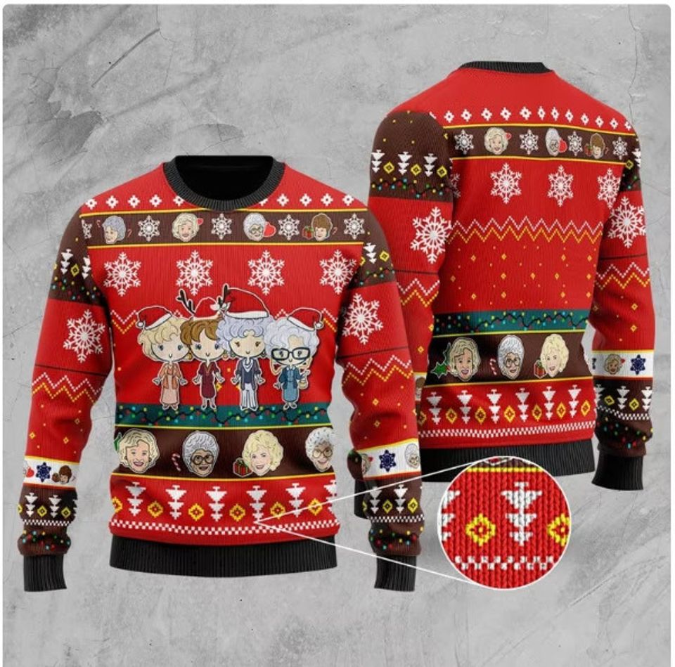 Stay Golden Merry Christmas Ugly Sweater - Image 3