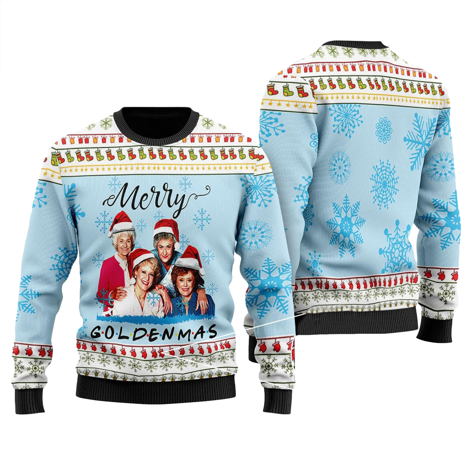 Stay Golden Merry Christmas Ugly Sweater