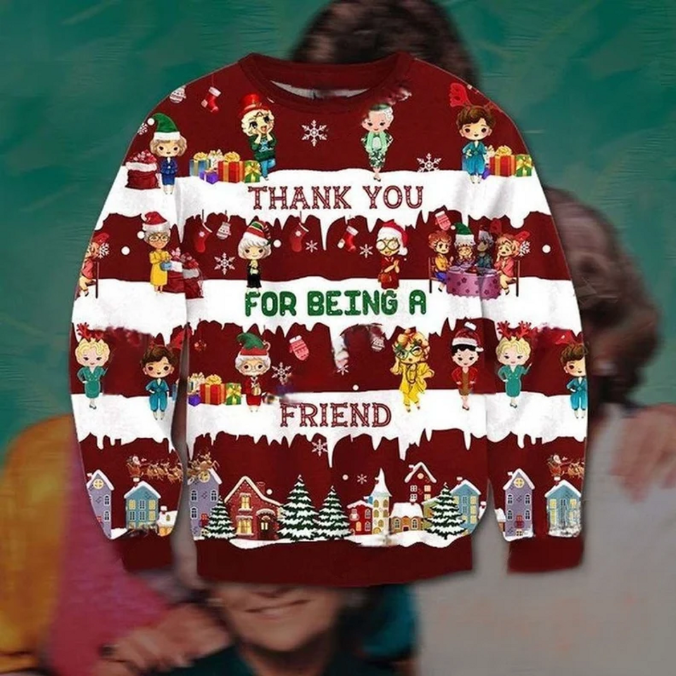 Stay Golden Merry Christmas Ugly Sweater