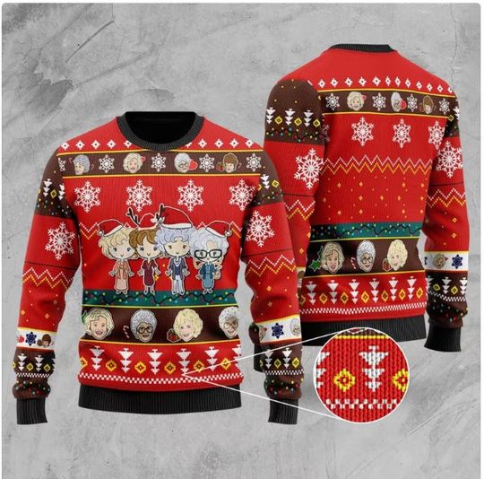 Stay Golden Merry Christmas Ugly Sweater - Image 6