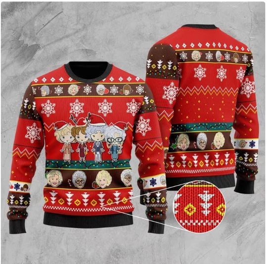 Stay Golden Merry Christmas Ugly Sweater - Image 4