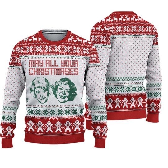 Stay Golden Ugly Christmas Sweater, Stay Golden May All Your Christmas Ugly Sweater - Image 2