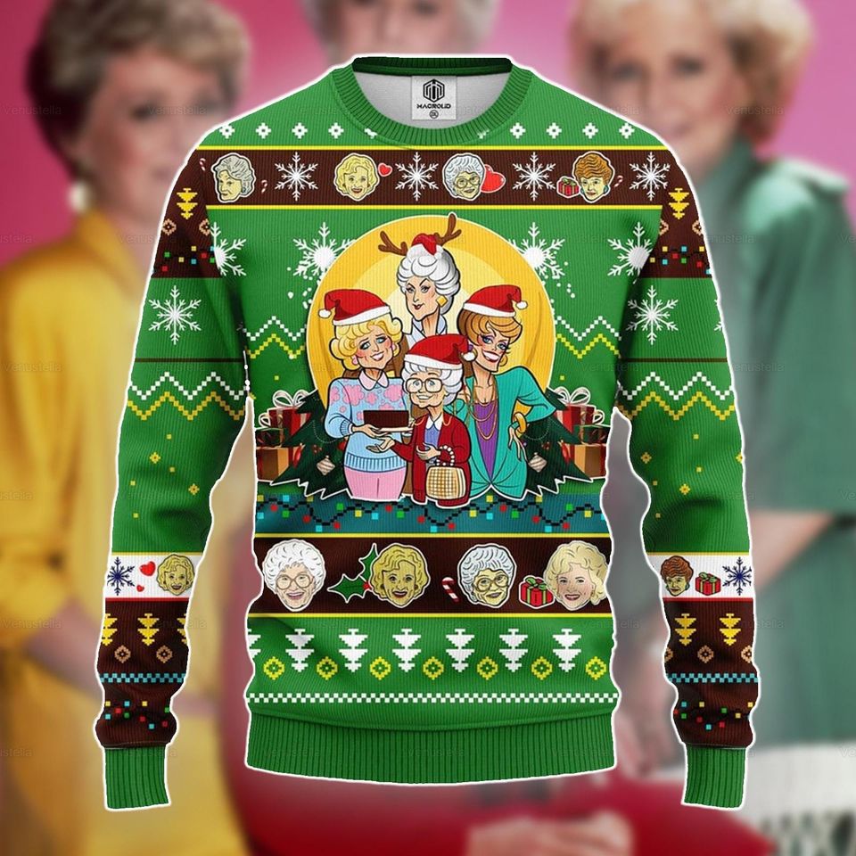 Stay Golden Ugly Christmas Sweater, Stay Golden Xmas Sweater