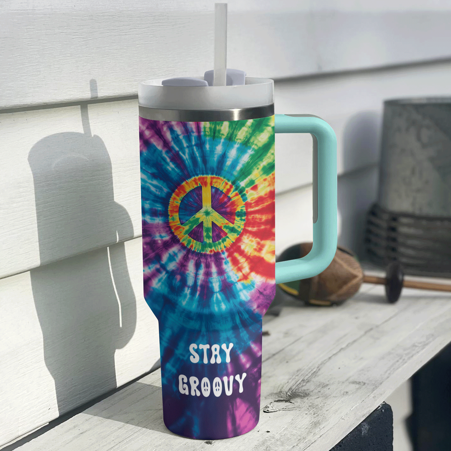 Stays Groovy Custom Stanley Cup 40 oz 30 oz Tumbler With HandleTVC2301292 - Image 4