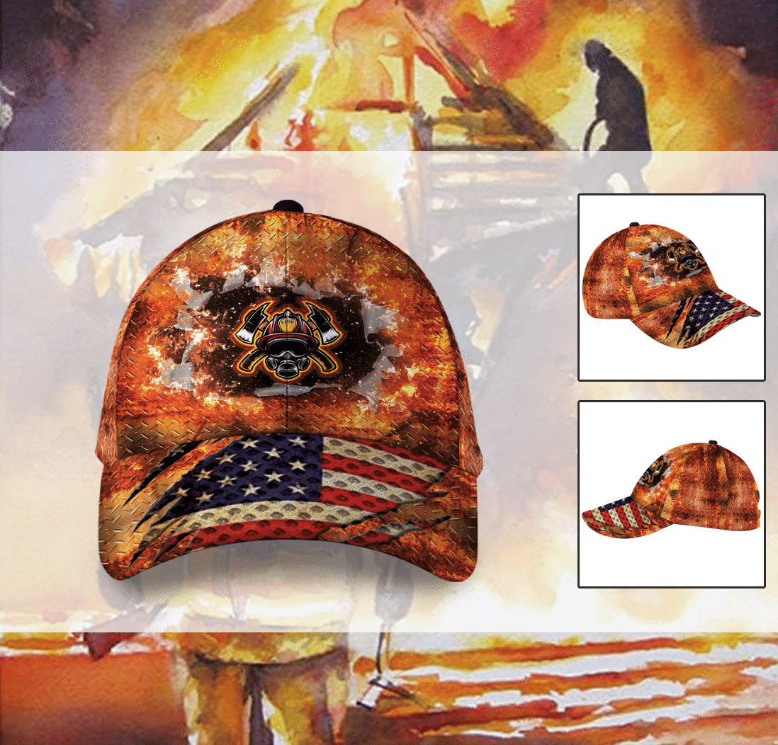 Steel and Fire American Flag Hat Classic Cap Trucker Hats Custom Hats Gifts For Men & Women