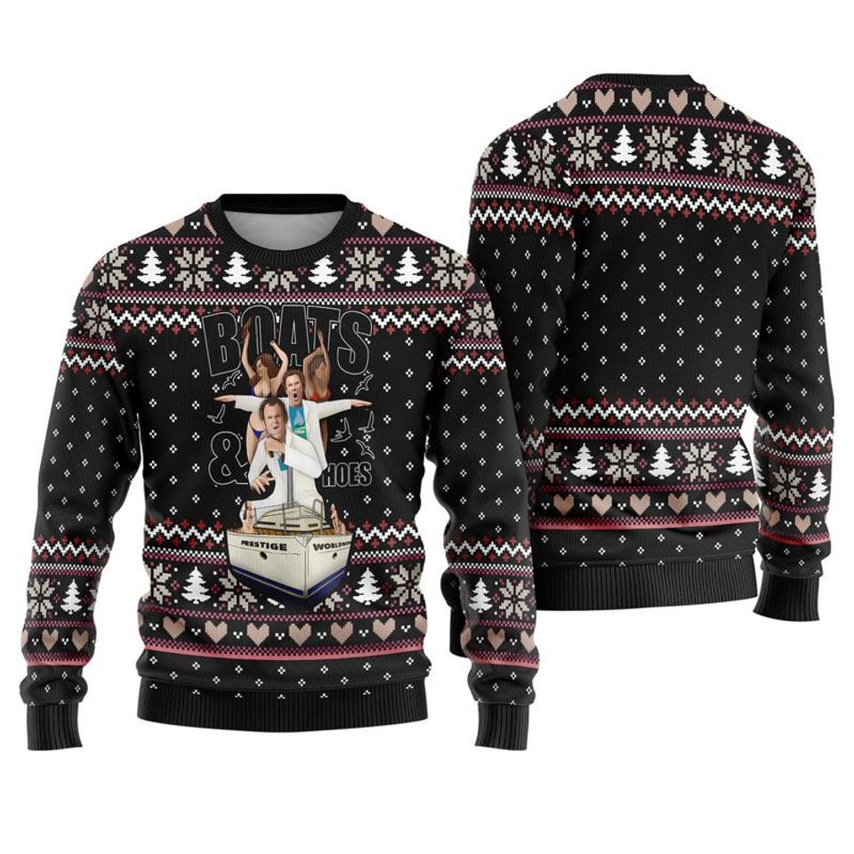 Step Brothers Boats n Hoes Ugly Christmas Sweater