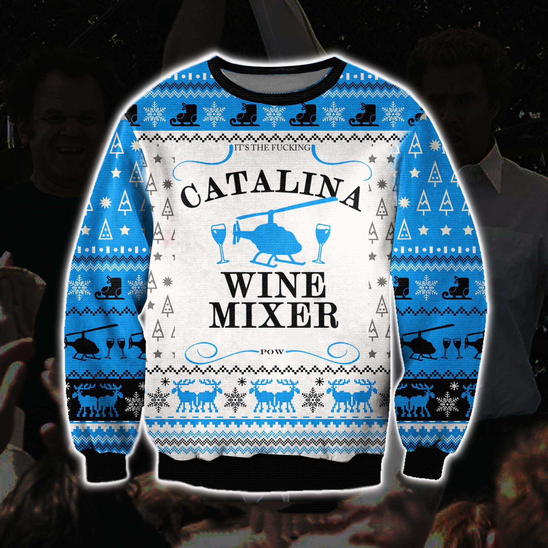 Step Brothers Catalina Wine Mixer 3D All Over Print Ugly Christmas Sweater Adult 3D Funny Matching for family