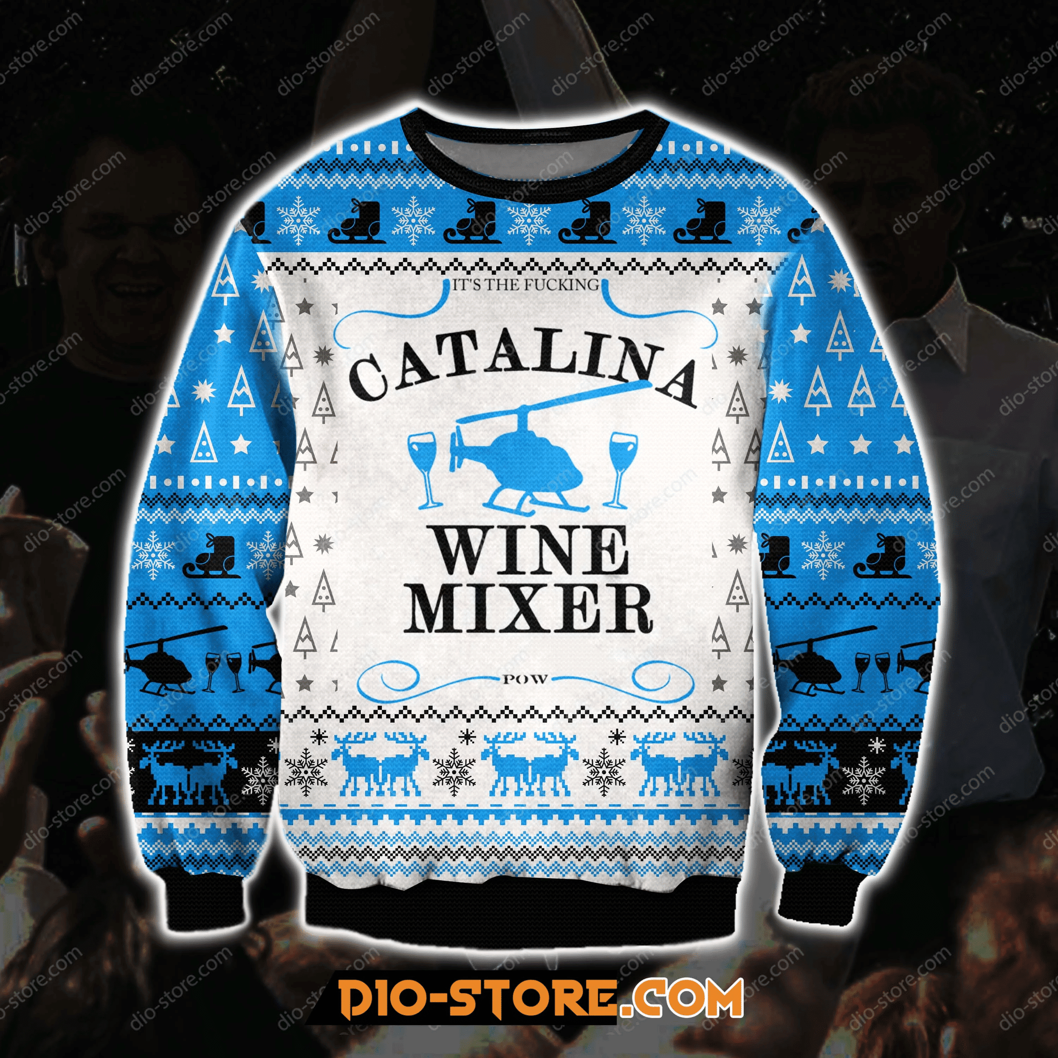 Step Brothers Catalina Wine Mixer 3D Ugly Christmas Sweater Adult 3D Funny Matching for family